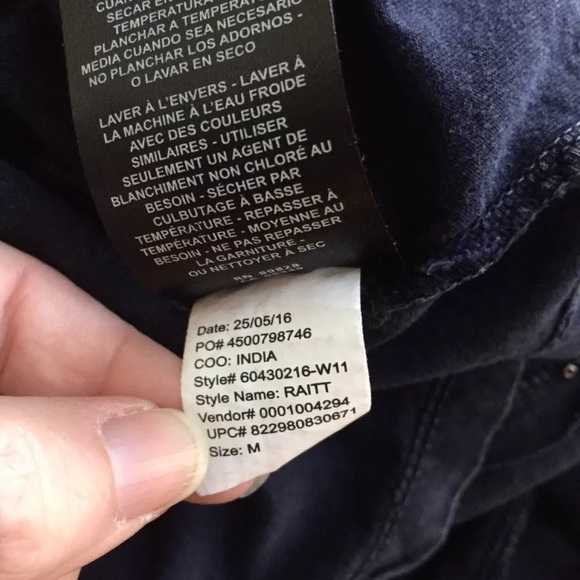 William Rast (Med) Raitt Blue Embellished Top - Picture 7 of 8